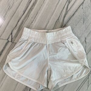 Ladies size 4 Lululemon lined white athletic shorts